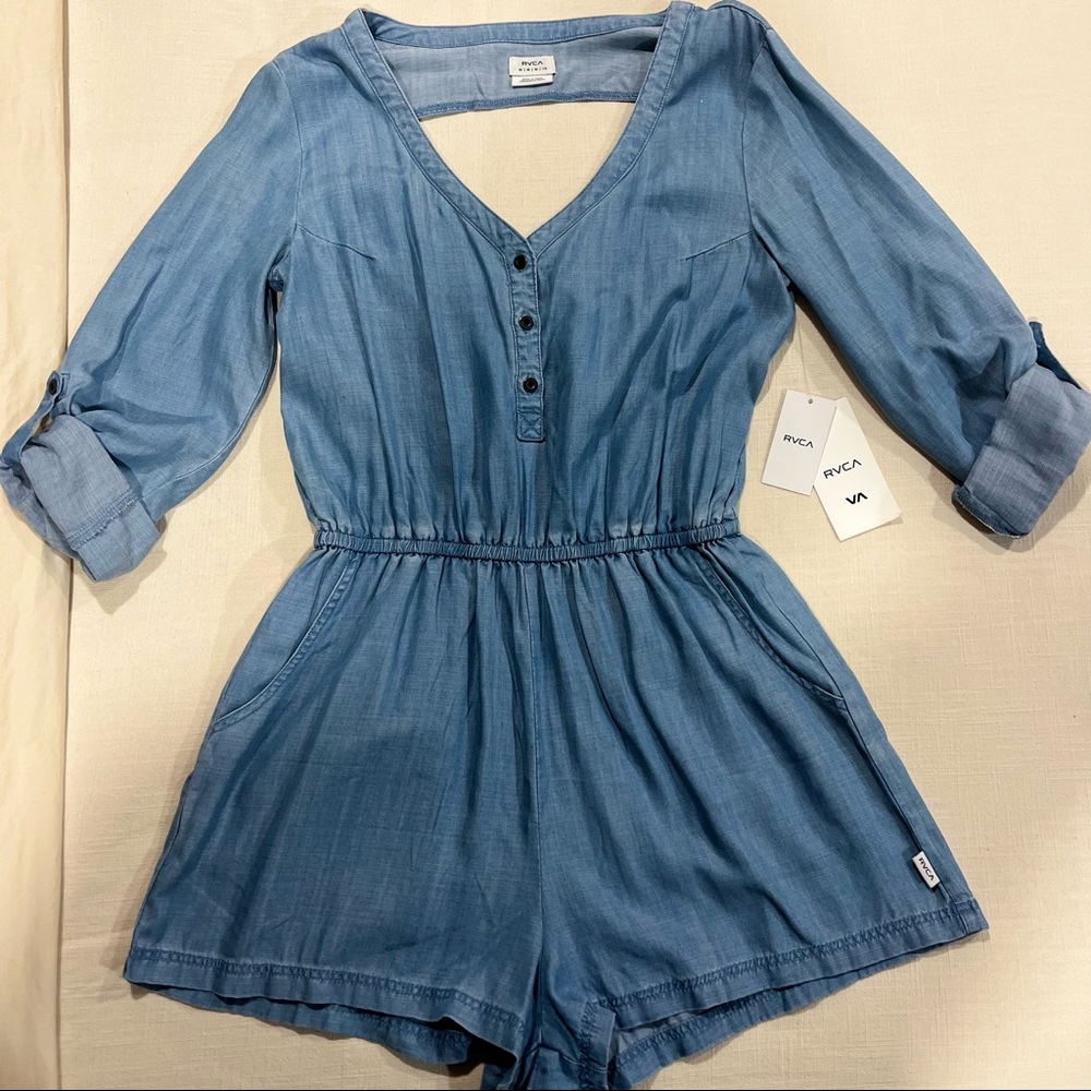 RVCA chambray romper. NWT